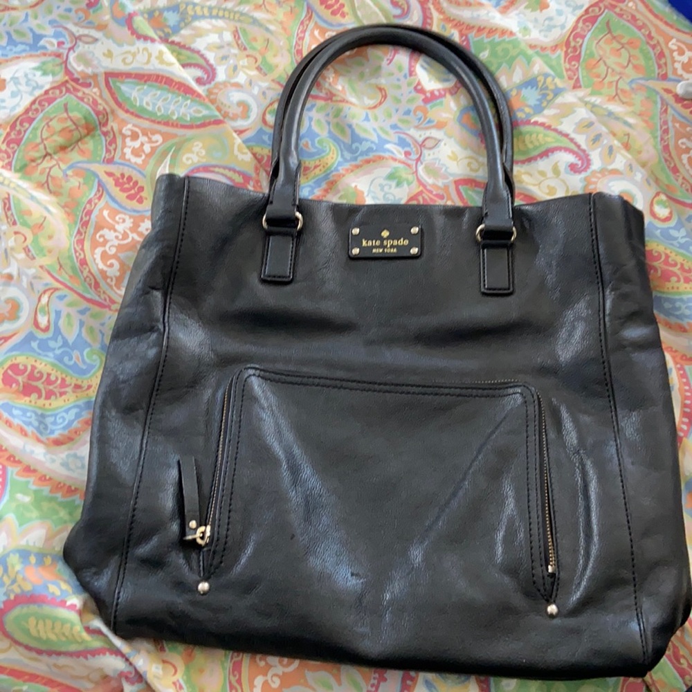 Kate Spade Black Leather Tote
